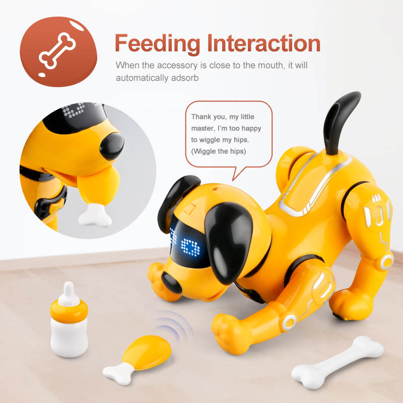 Remote Control Robot Dog Toy for Kids with Voice, Walking/Dancing/Interactive