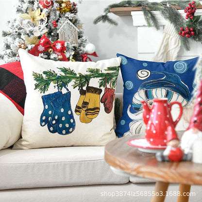 4 set of  18x18" Christmas Cushion Cover Printed Decorative Throw Pillow Case