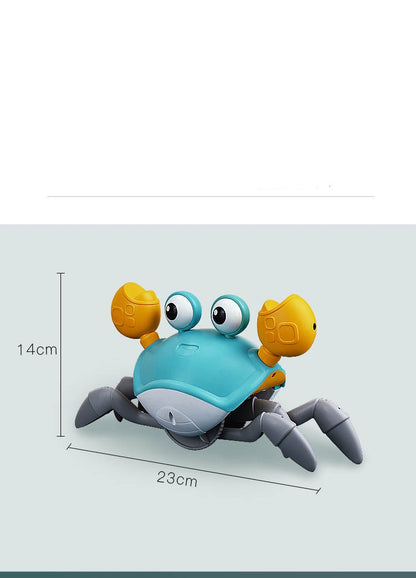 Crawling Crab Toy, Walking Moving Dancing Cute Crab for Age 3-5 6-9, Baby Infant