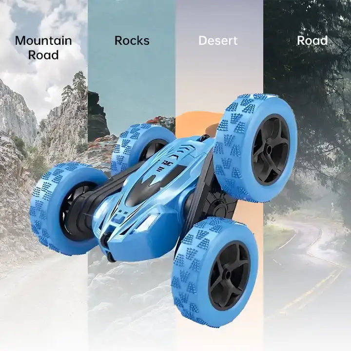 Remote Control 360 Degree Rotation RC Stunt Car Double Sided Flip 2.4Ghz Kids