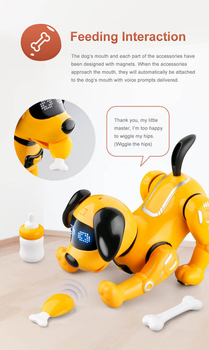 Remote Control Robot Dog Toy for Kids with Voice, Walking/Dancing/Interactive