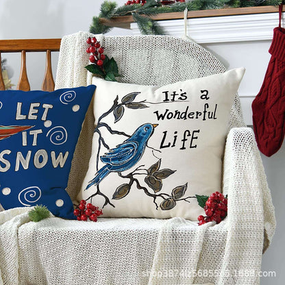 4 set of  18x18" Christmas Cushion Cover Printed Decorative Throw Pillow Case