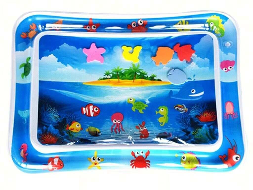 Tummy Time Baby Inflatable Play Water  Mat - Slapped Pad For 3-9 Months