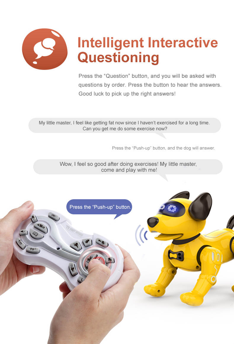 Remote Control Robot Dog Toy for Kids with Voice, Walking/Dancing/Interactive