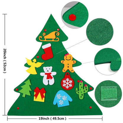 DIY Felt Christmas Tree Set for Kids 3.28ft with 30pcs Ornaments