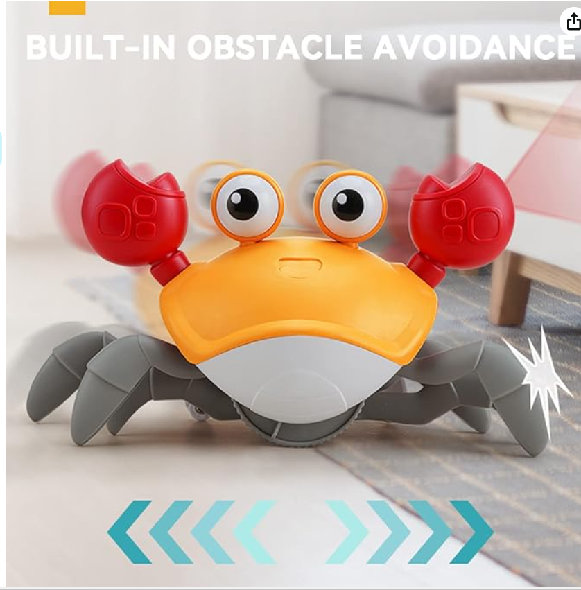 Sensing Crawling Crab Tummy Time Baby Toy Interactive Dancing Toy with Kids Gift