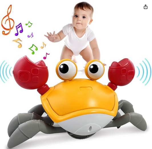 Sensing Crawling Crab Tummy Time Baby Toy Interactive Dancing Toy with Kids Gift