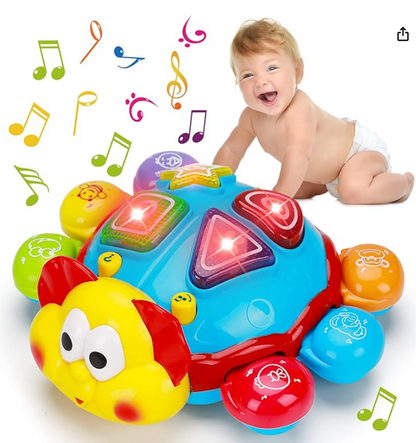 Turtle Electric Music Crawling Spanish/ English  Baby, Toddler Toy -Tummy Time