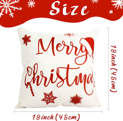 4 pieces, Christmas Throw Pillow Cover set of 4 -  18X18