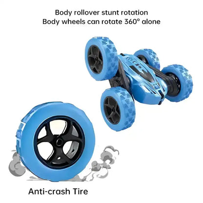 Remote Control 360 Degree Rotation RC Stunt Car Double Sided Flip 2.4Ghz Kids